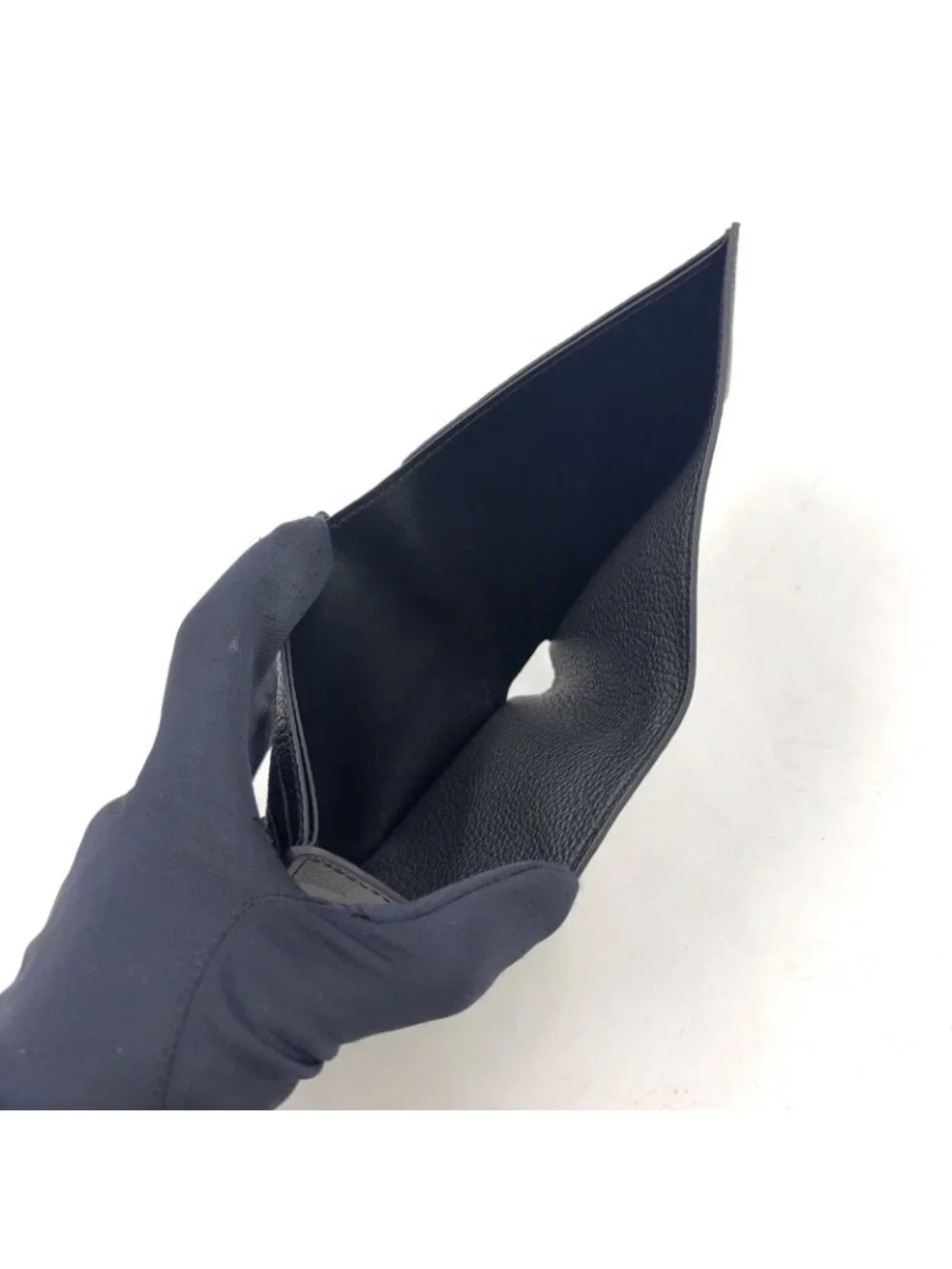 Louis Vuitton Portefeuille Calf Correspondence Leather Black Bi Foldwallet